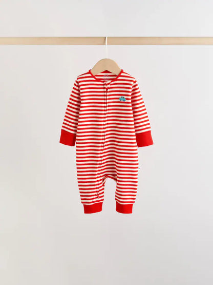 |BabyBoy| Conjunto De 5 Macacões De Dormir Para Bebês Com Zíper Duplo (0 meses a 3 anos)