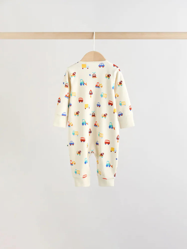 |BabyBoy| Conjunto De 5 Macacões De Dormir Para Bebês Com Zíper Duplo (0 meses a 3 anos)