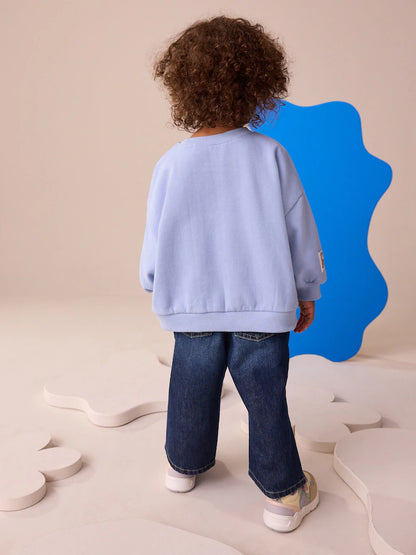 |Girl| Blusa De Gola Redonda Azul Peppa Pig e Evie Pig (3 meses a 7 anos)