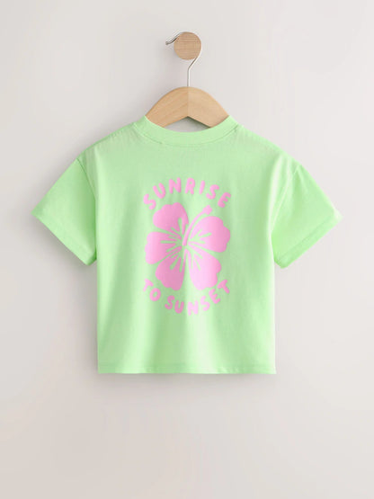 |Girl| Conjunto De 4 Camisetas Em Tons Pastel (3 meses a 7 anos)