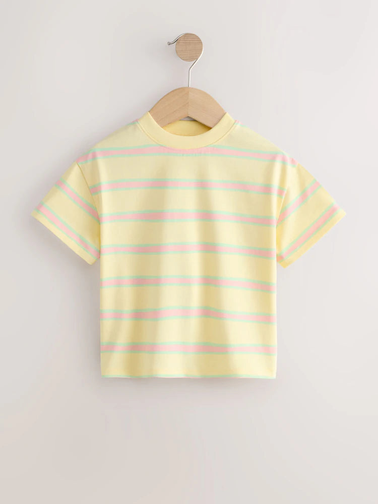 |Girl| Conjunto De 4 Camisetas Em Tons Pastel (3 meses a 7 anos)