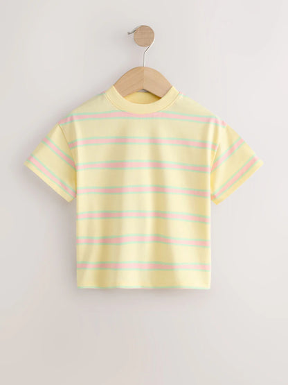 |Girl| Conjunto De 4 Camisetas Em Tons Pastel (3 meses a 7 anos)