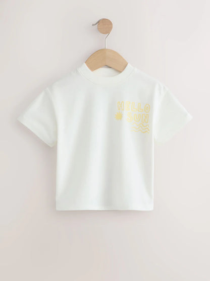 |Girl| Conjunto De 4 Camisetas Em Tons Pastel (3 meses a 7 anos)