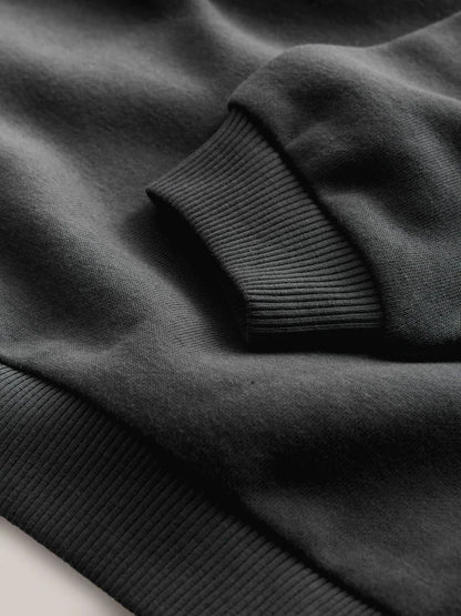 |Boy| Moletom Cinza Carvão Com Gola Redonda (3 meses a 7 anos)