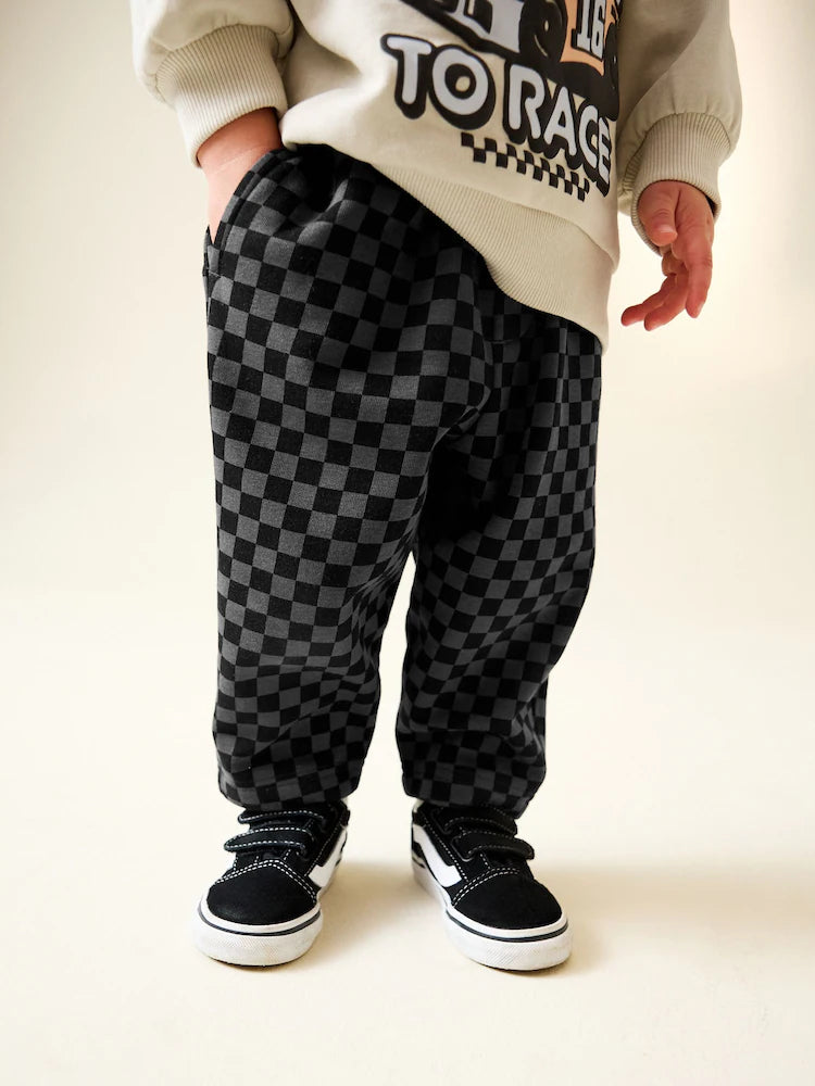 |Boy| Conjunto De Moletom Gola Redonda e Calça jogger Cor Cru (3 meses a 7 anos)
