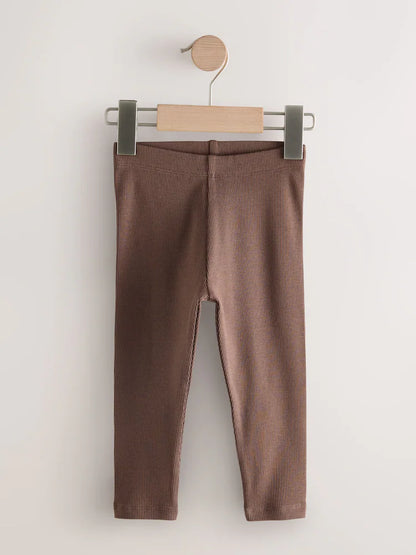 |Girl| Kit com 3 Leggings em Tons Neutros e Azul (3 meses a 7 anos)