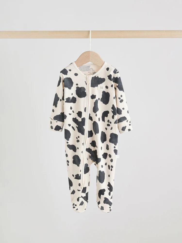 |BabyBoy| Conjunto De 3 Macacões De Dormir Neutros Com Zíper Duplo Para Bebês (0-2 anos)