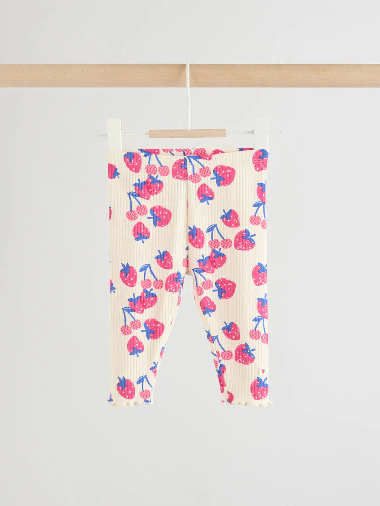 |BabyGirl| Conjunto De Moletom e Leggings Para Bebê Com Estampa De Morango Vermelho (2 peças, de 0 meses a 2 anos)
