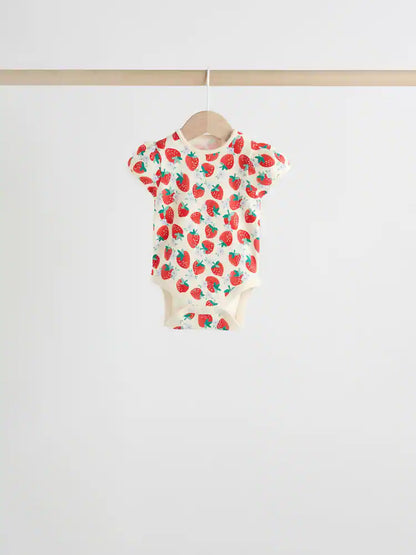 |BabyGirl| Conjunto Com 5 Bodies Azuis De Manga Curta Para Bebês