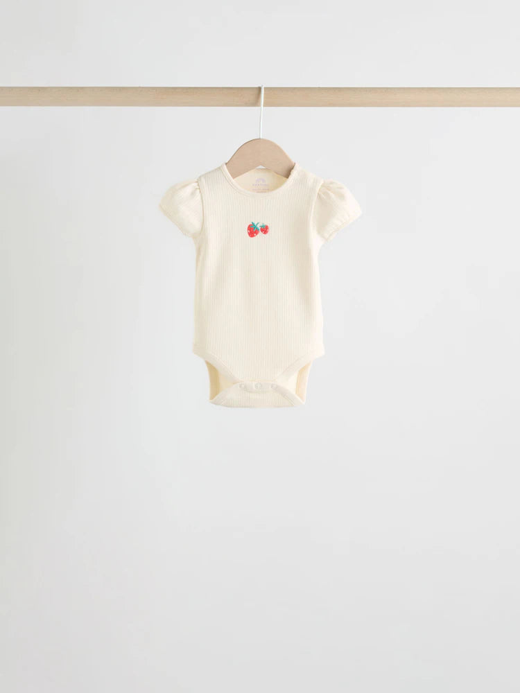 |BabyGirl| Conjunto Com 5 Bodies Azuis De Manga Curta Para Bebês