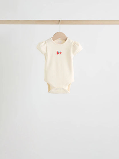 |BabyGirl| Conjunto Com 5 Bodies Azuis De Manga Curta Para Bebês