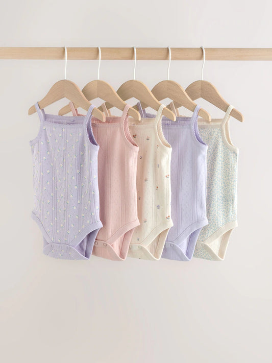 |BabyGirl| Conjunto De 5 Bodies Roxos Para Bebês