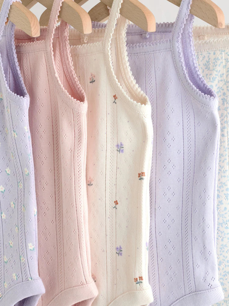 |BabyGirl| Conjunto De 5 Bodies Roxos Para Bebês