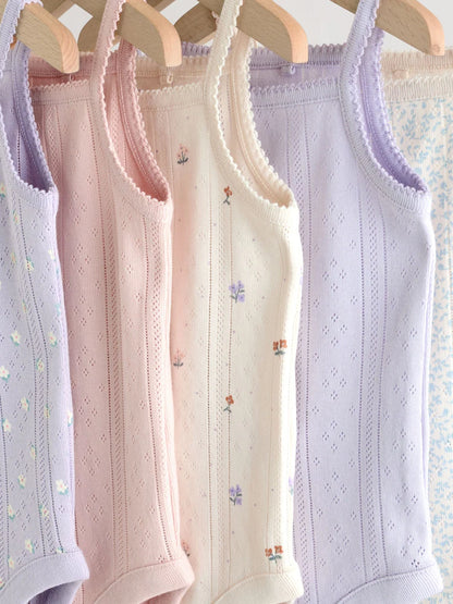 |BabyGirl| Conjunto De 5 Bodies Roxos Para Bebês