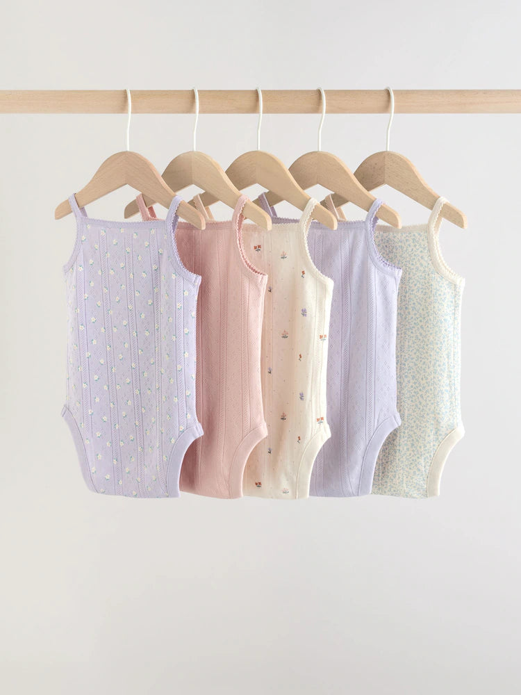 |BabyGirl| Conjunto De 5 Bodies Roxos Para Bebês