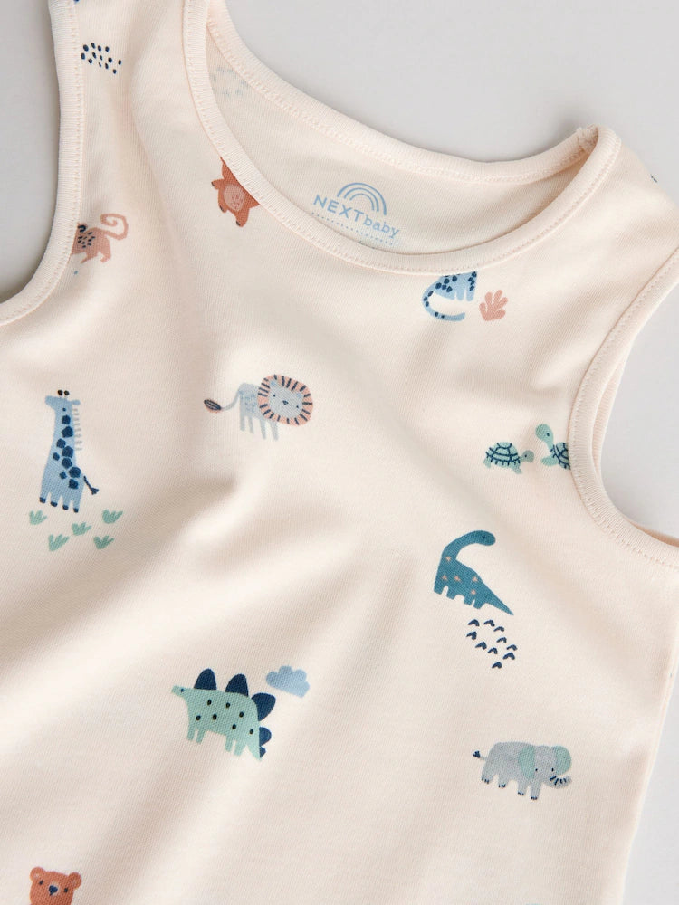 |BabyBoy| Conjunto De 5 Bodies Para Bebê Com Estampa Mini Azul Turquesa