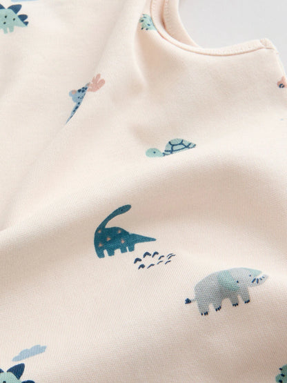 |BabyBoy| Conjunto De 5 Bodies Para Bebê Com Estampa Mini Azul Turquesa