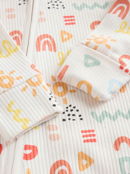 |BabyBoy| Conjunto De 3 Macacões De Dormir Para Bebês Com Zíper Duplo (0-2 anos)