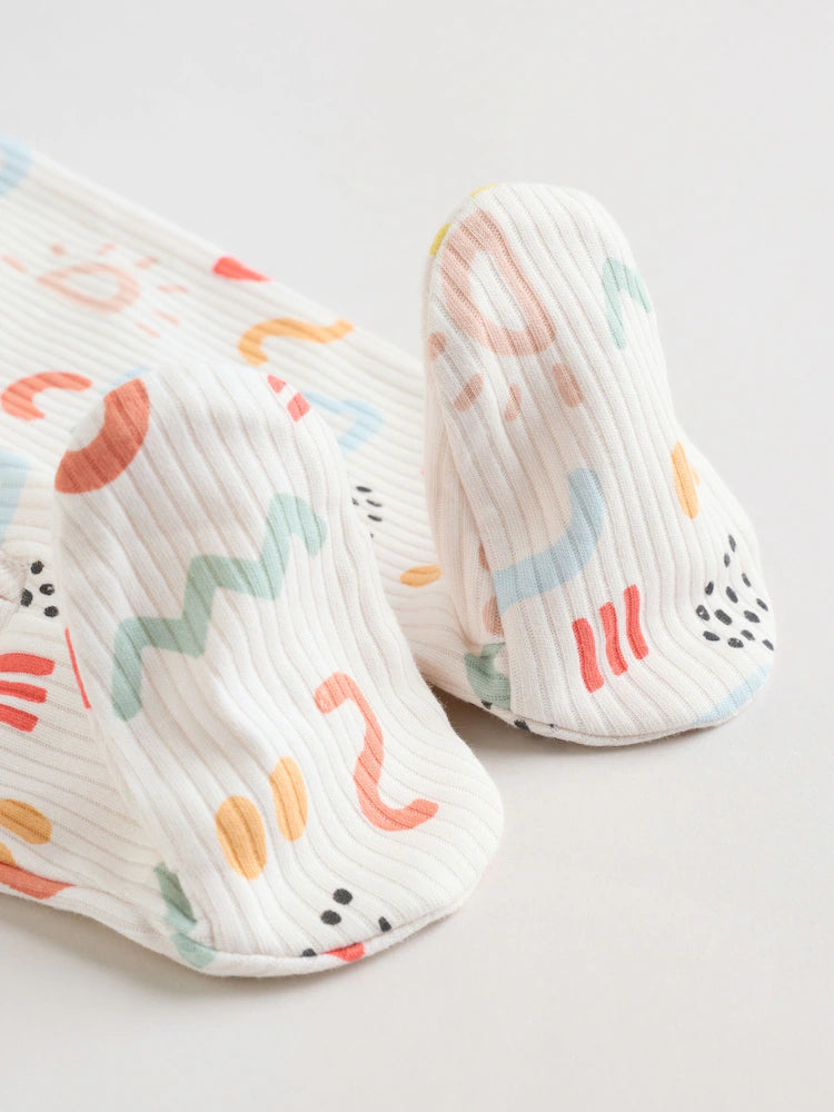 |BabyBoy| Conjunto De 3 Macacões De Dormir Para Bebês Com Zíper Duplo (0-2 anos)