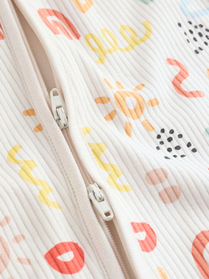 |BabyBoy| Conjunto De 3 Macacões De Dormir Para Bebês Com Zíper Duplo (0-2 anos)