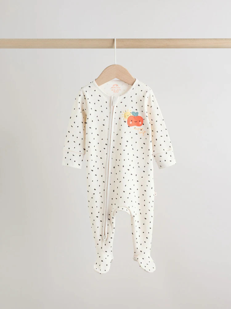 |BabyBoy| Conjunto De 3 Macacões De Dormir Para Bebês Com Zíper Duplo (0-2 anos)