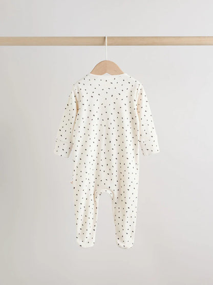 |BabyBoy| Conjunto De 3 Macacões De Dormir Para Bebês Com Zíper Duplo (0-2 anos)