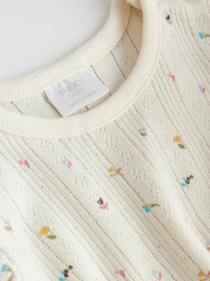 |BabyGirl| Conjunto De Bebê Com Blusa De Manga Curta e Shorts Florais Roxos, 6 Peças (0 meses a 2 anos)