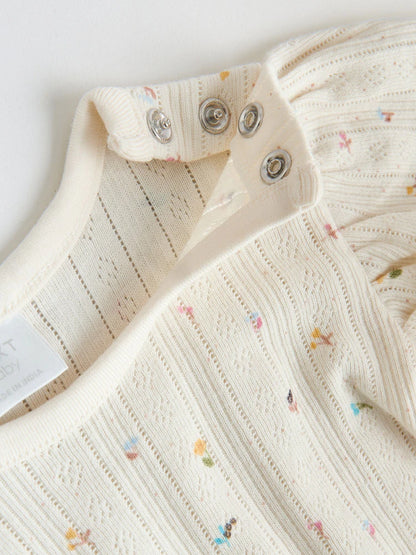 |BabyGirl| Conjunto De Bebê Com Blusa De Manga Curta e Shorts Florais Roxos, 6 Peças (0 meses a 2 anos)