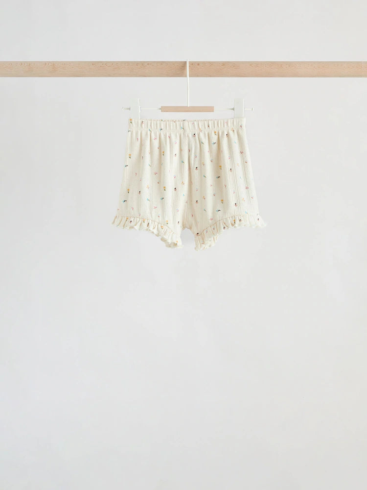 |BabyGirl| Conjunto De Bebê Com Blusa De Manga Curta e Shorts Florais Roxos, 6 Peças (0 meses a 2 anos)