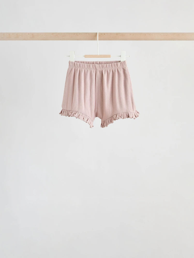 |BabyGirl| Conjunto De Bebê Com Blusa De Manga Curta e Shorts Florais Roxos, 6 Peças (0 meses a 2 anos)