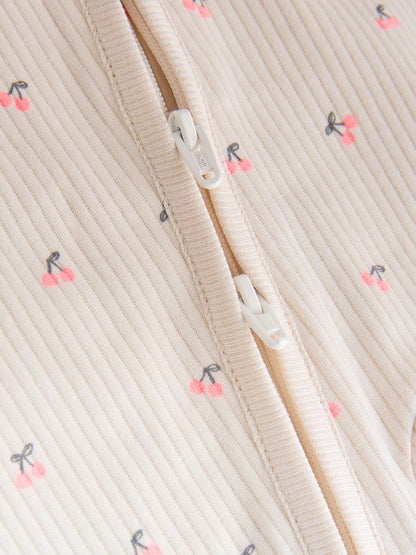 |BabyGirl| Conjunto De 4 Macacões De Dormir Rosa Com Zíper Duplo Para Bebês (0 meses a 3 anos)