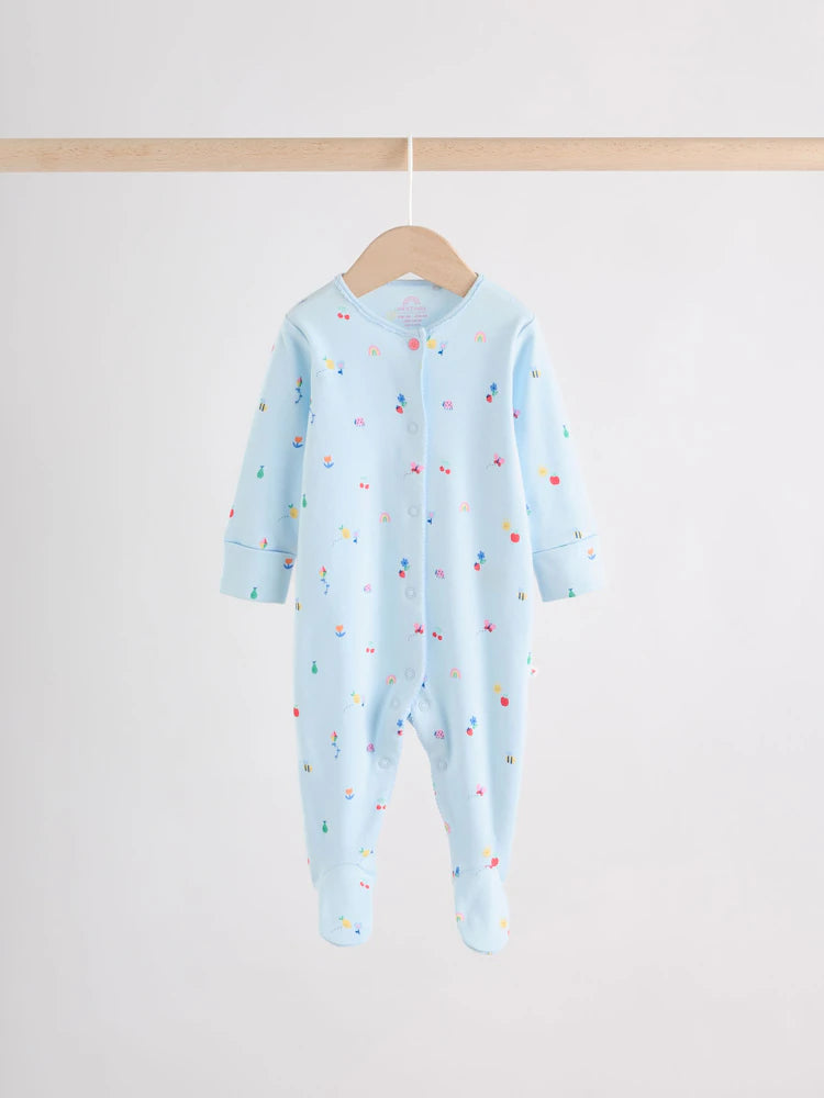 |BabyGirl| Conjunto De 3 Macacões De Dormir Rosa Para Bebês (0 meses a 2 anos)