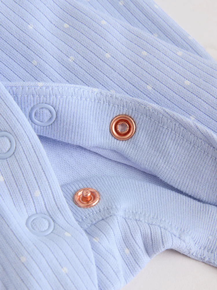 |BabyGirl| Conjunto De 3 Macacões Azuis Para Bebês (0 meses a 3 anos)