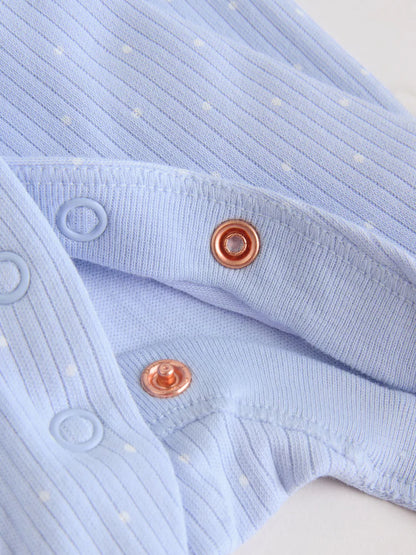 |BabyGirl| Conjunto De 3 Macacões Azuis Para Bebês (0 meses a 3 anos)