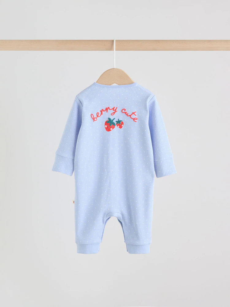 |BabyGirl| Conjunto De 3 Macacões Azuis Para Bebês (0 meses a 3 anos)