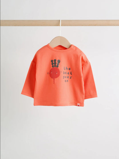 |BabyBoy| Conjunto De Blusa e Calça Listrada Vermelha Cor Beterraba Para Bebê (0 meses a 3 anos)