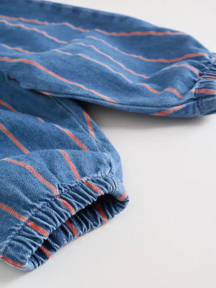 |BabyBoy| Conjunto De Blusa e Calça Listrada Vermelha Cor Beterraba Para Bebê (0 meses a 3 anos)