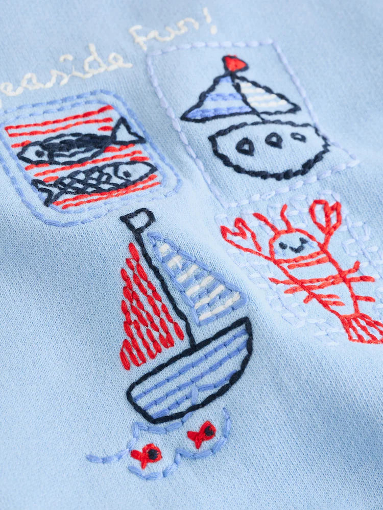 |BabyBoy| Conjunto De Moletom e Leggings Azul Com Estampa Náutica Para Bebês (0 meses a 3 anos)