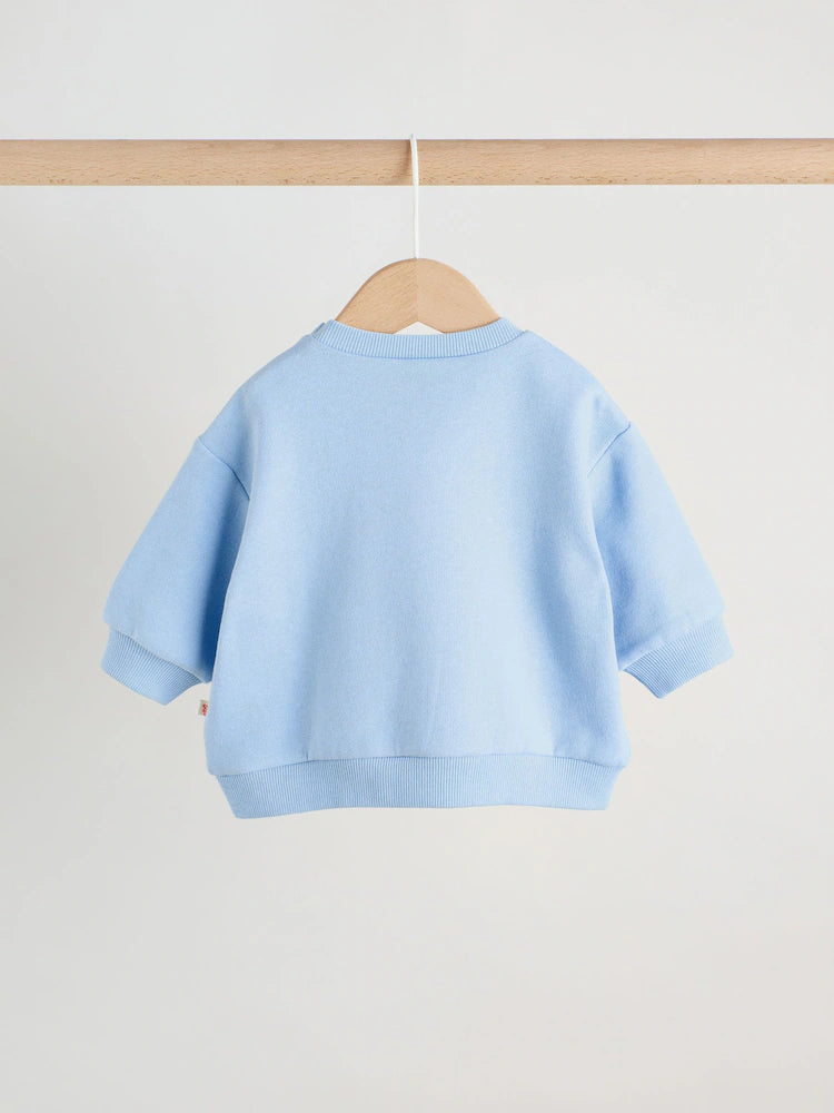 |BabyBoy| Conjunto De Moletom e Leggings Azul Com Estampa Náutica Para Bebês (0 meses a 3 anos)