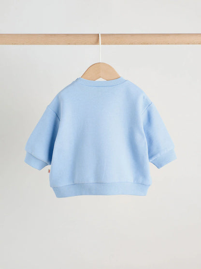 |BabyBoy| Conjunto De Moletom e Leggings Azul Com Estampa Náutica Para Bebês (0 meses a 3 anos)