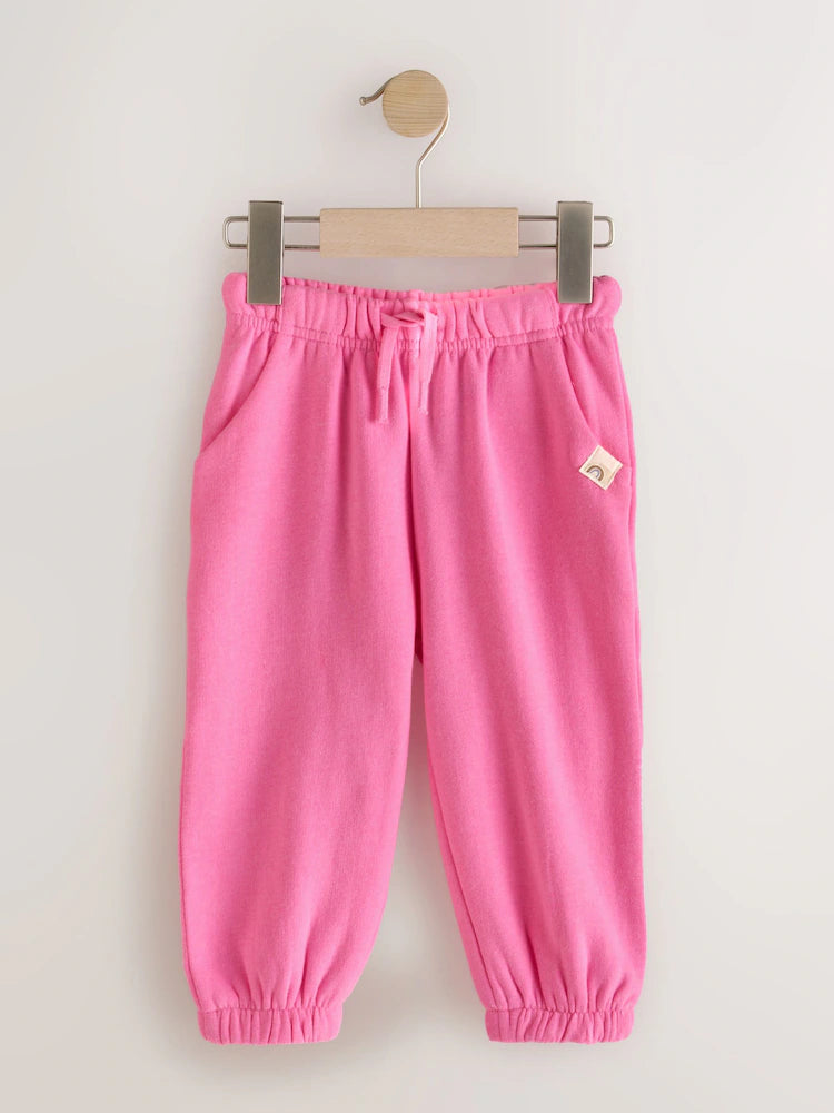 |Girl| Conjunto De 3 Calças De Moletom Nas Cores Rosa, Lilás e Bege (3 meses a 7 anos)