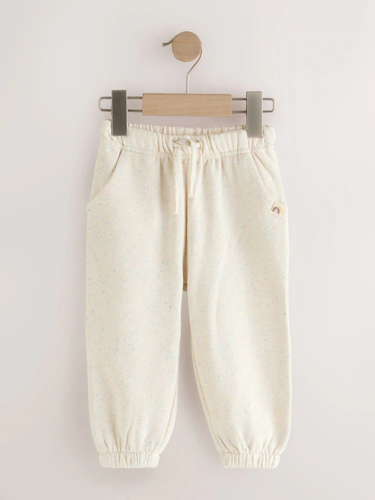 |Girl| Conjunto De 3 Calças De Moletom Nas Cores Rosa, Lilás e Bege (3 meses a 7 anos)