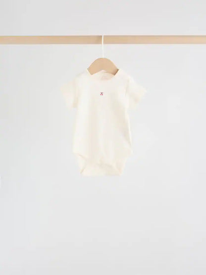 |BabyGirl| Conjunto Com 5 Bodies Rosa De Manga Curta Para Bebês.