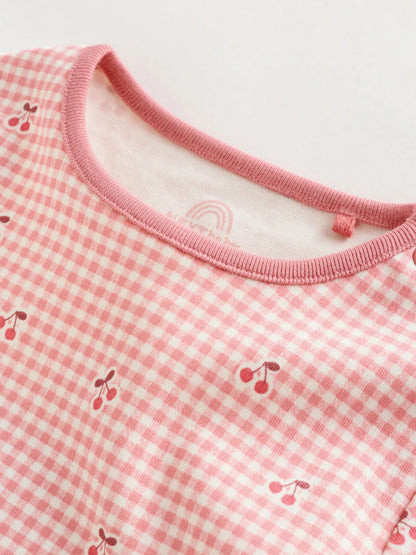 |BabyGirl| Conjunto Com 5 Bodies Rosa De Manga Curta Para Bebês.