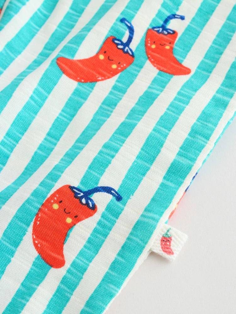 |BabyBoy| Conjunto Com 4 Macacões De Bebê Em Malha Com Estampa De Tomate