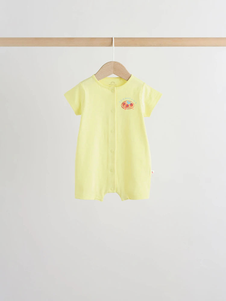 |BabyBoy| Conjunto Com 4 Macacões De Bebê Em Malha Com Estampa De Tomate