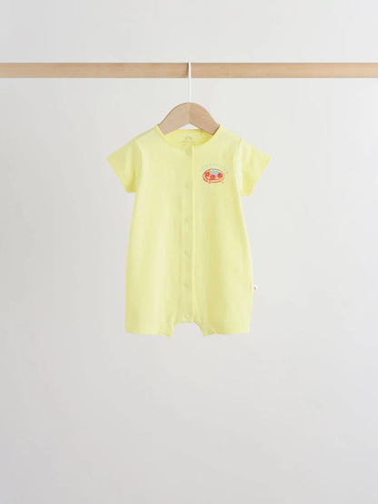 |BabyBoy| Conjunto Com 4 Macacões De Bebê Em Malha Com Estampa De Tomate