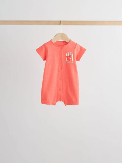 |BabyBoy| Conjunto Com 4 Macacões De Bebê Em Malha Com Estampa De Tomate