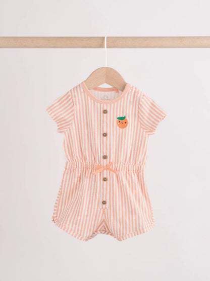 |BabyBoy| Conjunto Com 2 Macacões Esportivos Listrados Em Azul e Laranja