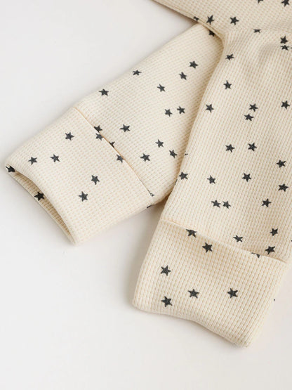 |BabyBoy| Conjunto De 3 Macacões De Dormir Monocromáticos Em Tecido Waffle Para Bebês (0 meses a 3 anos)